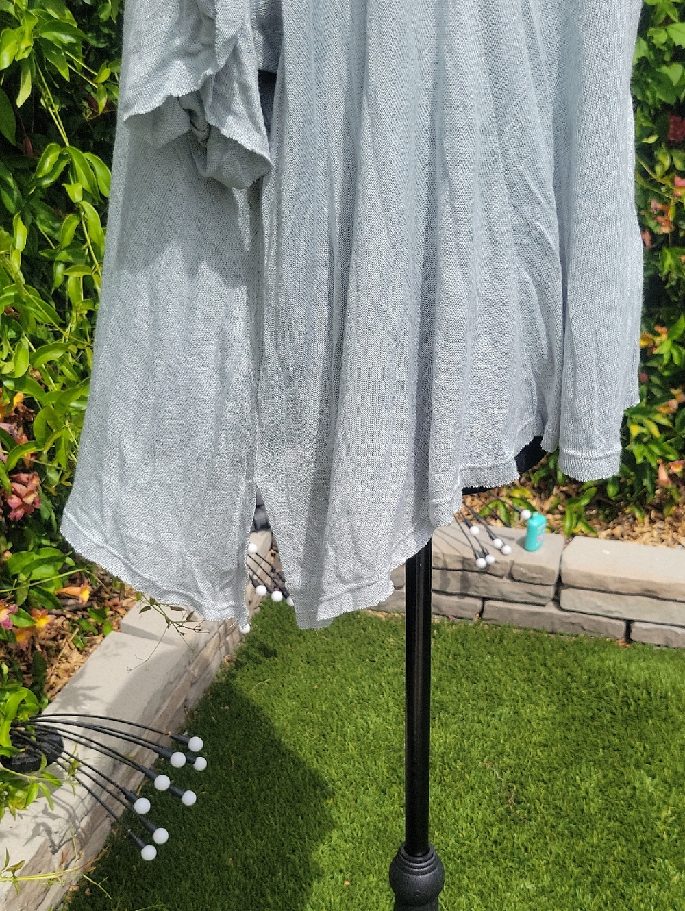 We The Free Collette Tee Crochet Yoke Short Sleeve Flowy Crop Top L - Picture 7 of 13